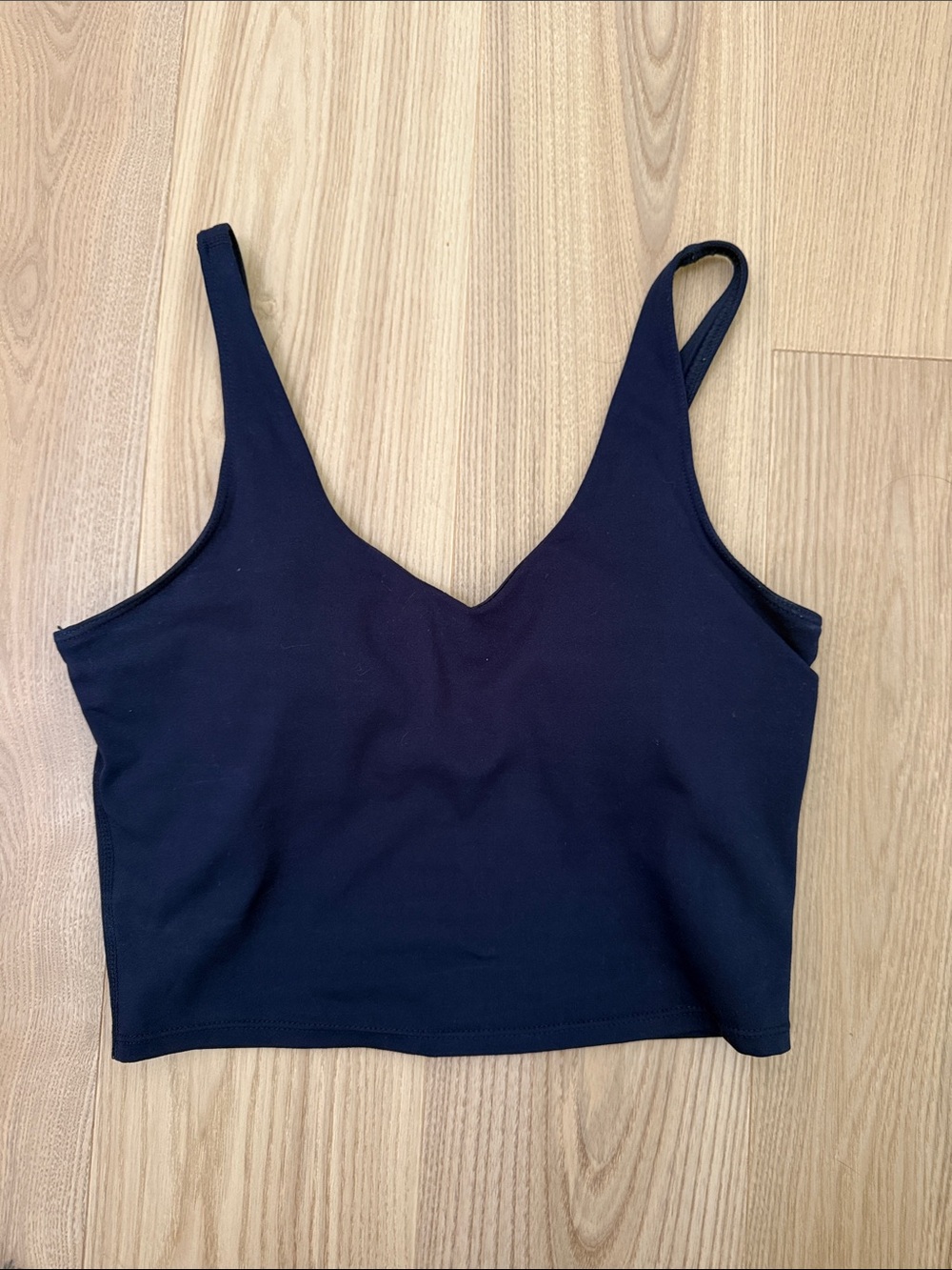 90 Degree By Reflex Navy Blue V-Neck Tank Top -S